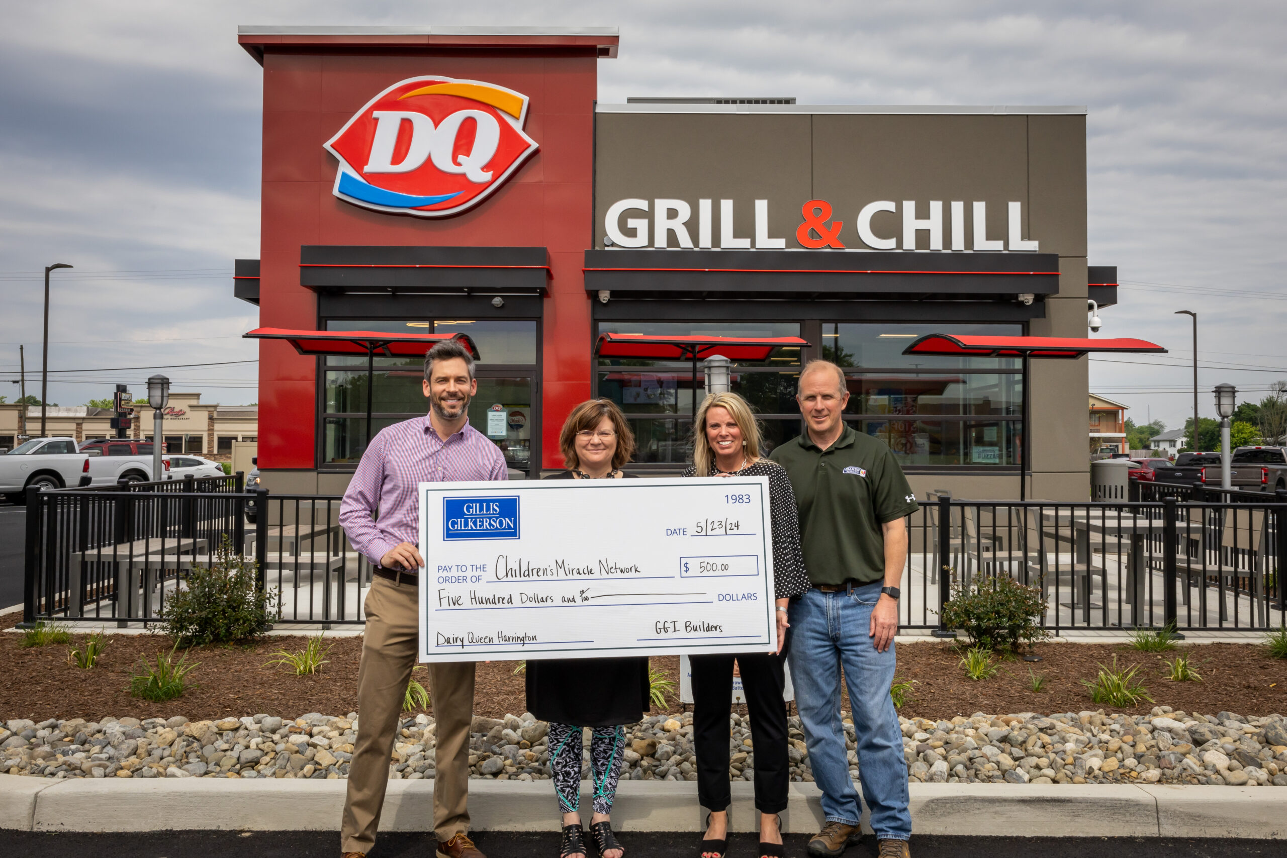 Gillis Gilkerson Celebrates Dairy Queen Harrington Completion